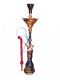 Khalil Maamoon World cup candle complete shisha with hose, bowl and tray Bronze and Gun metal 70CM