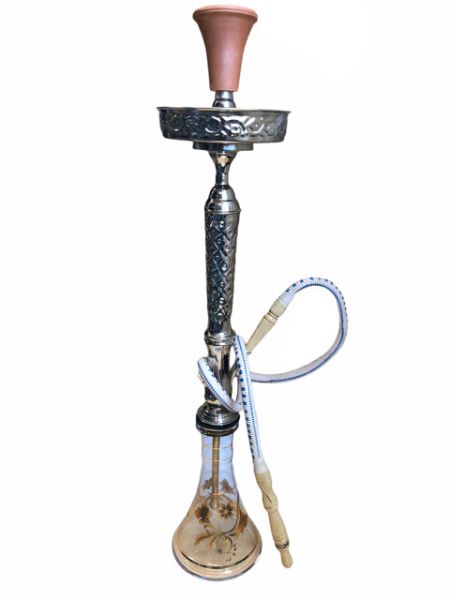 Shishaology 181 complete Shisha 77cm with bowl and hose GUN METAL