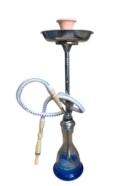 Shishaology 131 complete SLIM Shisha 65cm with bowl and hose SILVER 