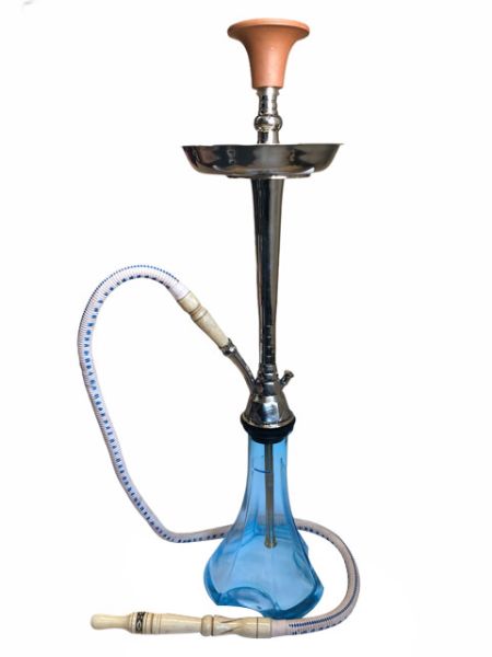 Shishaology 187 complete Shisha 70cm with bowl and hose SILVER 