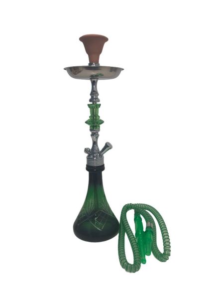 YAHYA 186 complete shisha with hose, bowl and tray GREEN. BLUE, RED, BLACK