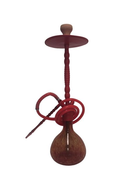 YAHYA NARA BALL complete shisha with hose, bowl and tray RED, BLUE