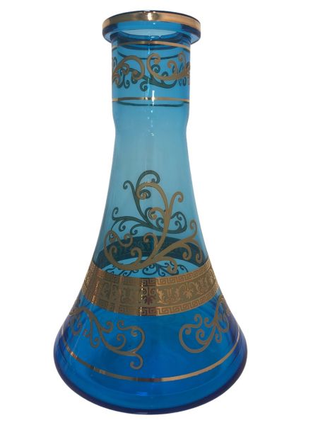 ALNOUR SEA BLUE 19 glass base W/ gold pattern