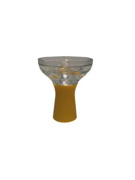 Yahya food grade hard plastic shisha bowl with Silicon base YELLOW