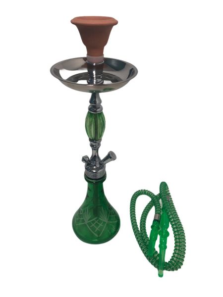 YAHYA 186 complete shisha with hose, bowl and tray GREEN. BLUE, RED, BLACK