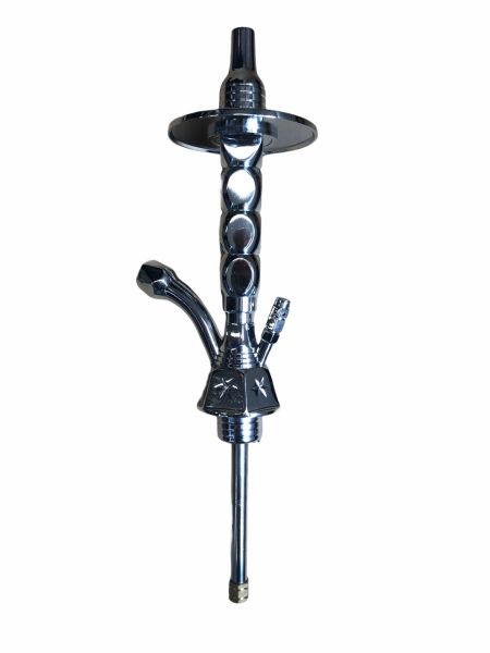 YAHYA 712 40cm ZINC Shisha stem, heavy duty, Silver