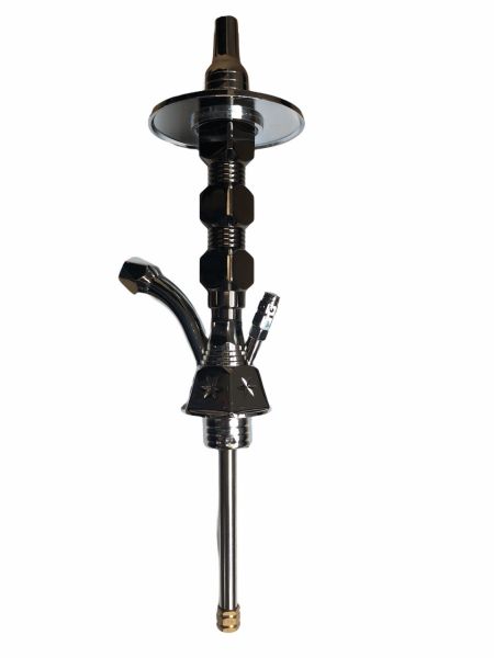 YAHYA 713 40cm ZINC Shisha stem, heavy duty, Gun Metal