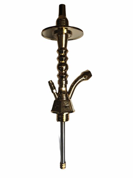 YAHYA 714 40cm ZINC Shisha stem, heavy duty, GOLD