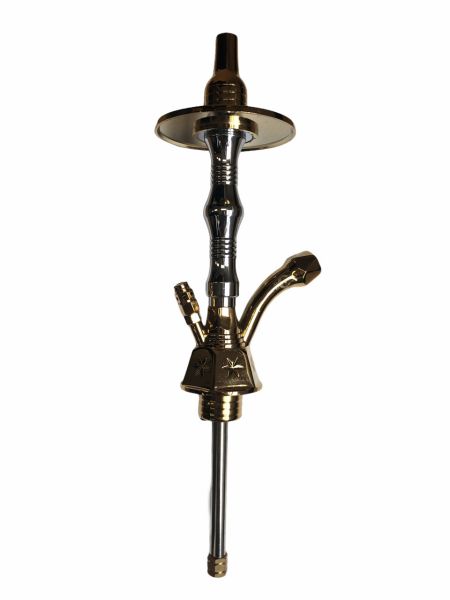 YAHYA 715 40cm ZINC Shisha stem, heavy duty, GOLD