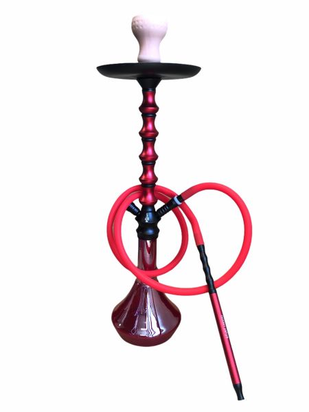 Yahia 201 complete shisha with hose, bowl and tray RED