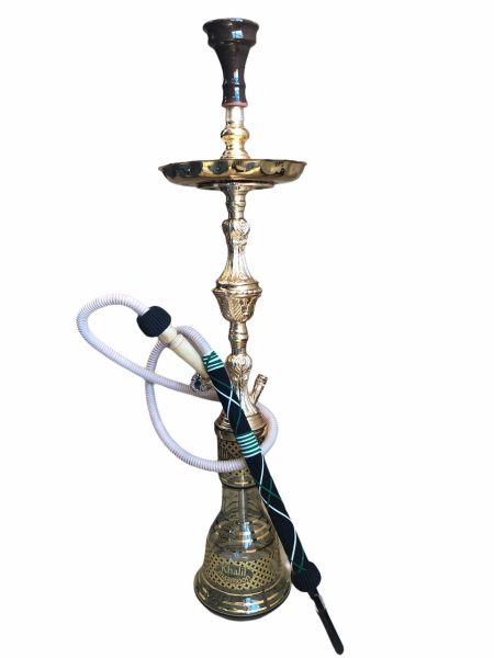 Khalil Maamoon Safari Candle TRIO complete shisha with hose, bowl and tray 90CM GOLD