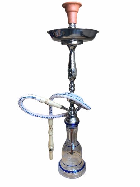 Shishaology 128 complete Shisha 65cm with bowl and hose SILVER