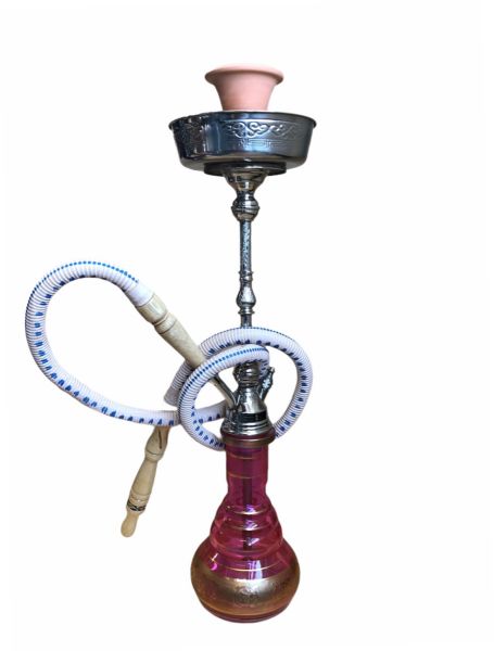 Mdallal 137 complete HAND MADE Shisha 50cm with bowl and hose SILVER 