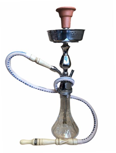 Shishaology 148 complete Shisha 55cm with bowl and hose SILVER