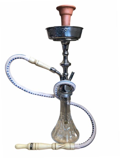 Shishaology 151 complete Shisha 50cm with bowl and hose SILVER