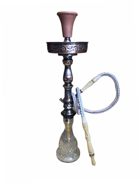 Shishaology 177 complete HAND MADE Shisha 65cm with bowl and hose BRONZE 