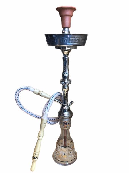 Shishaology 183 complete Shisha 60cm with bowl and hose SILVER 