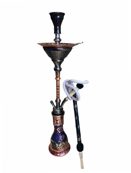 Khalil Maamoon World cup complete shisha with hose, bowl and tray GUN METAL / BRONZE 70CM