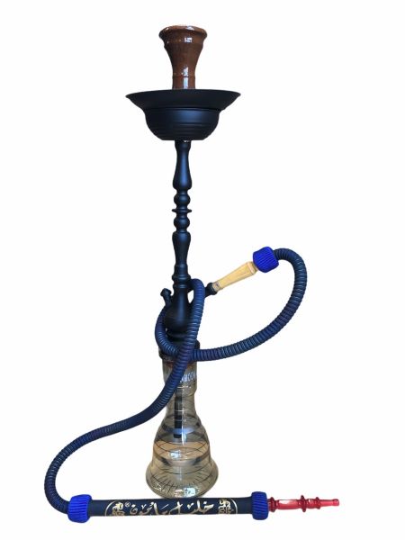 Khalil Maamoon Istanbul complete shisha with hose, bowl and tray 80cm Black W/ ice cooler