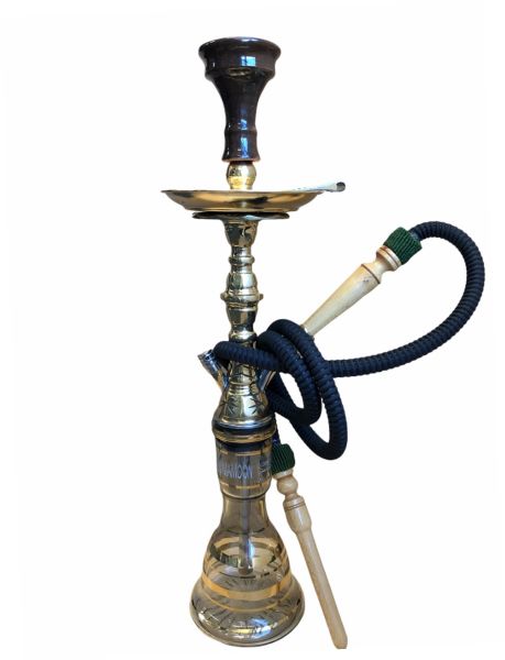 Khalil Maamoon Safari Star complete shisha with hose, bowl and tray GOLD