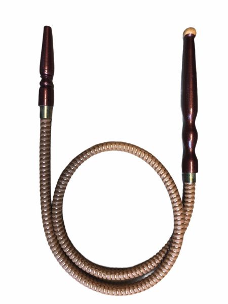 YAHYA 163cm leather shisha hose W/ Wooden handle