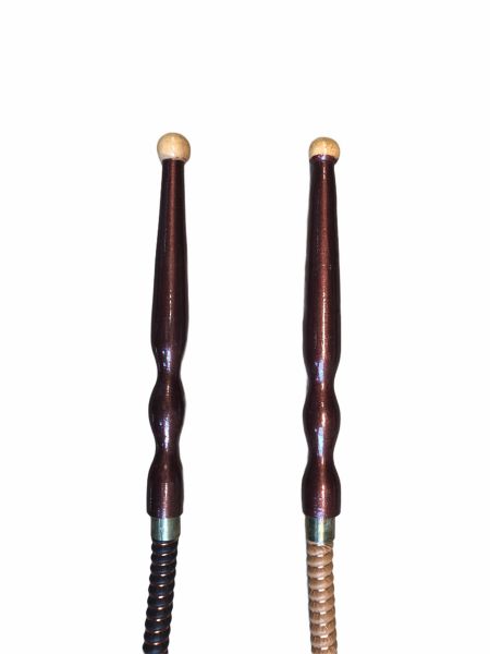 YAHYA 163cm leather shisha hose W/ Wooden handle